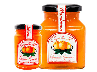 Tarros de mermelada de mandarina, Caprichos del Guadalquivir, mermelada artesanal dulce de mandarinas